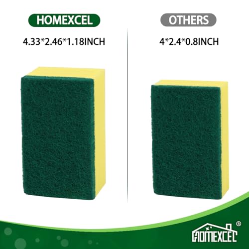 Heavy Duty Scrub Sponges Kitchen 60 Count