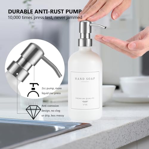 Thick Glass Soap Dispenser (2 Count)