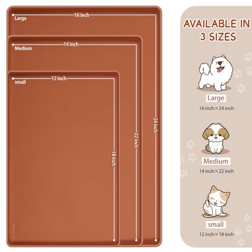 Silicone Cat & Dog Food Mat for Floors Waterproof