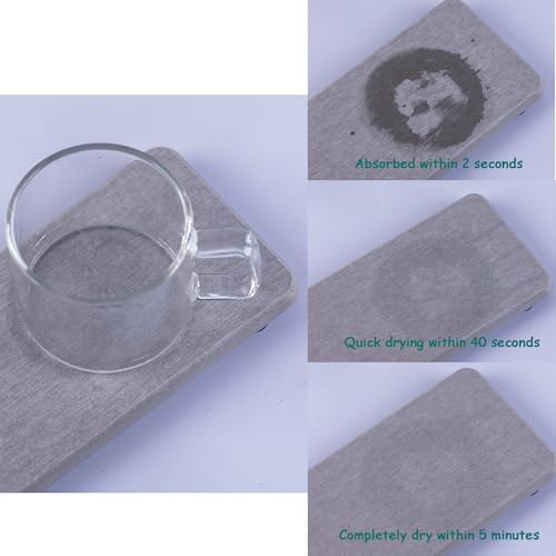 2Pcs Stone Soap Trays Water Absorbing Diatomite Coaster (2 Count)