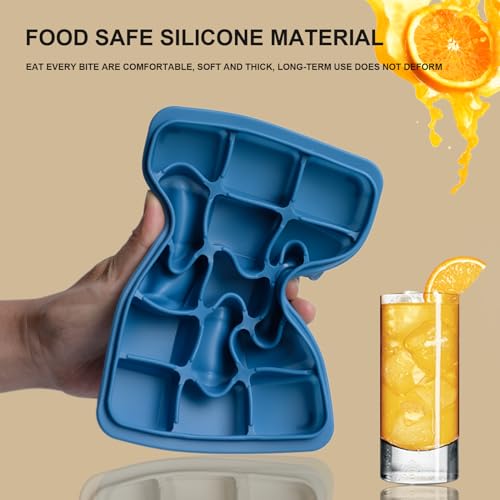 Silicone Ice Cube Trays with Removable Lid (3 Count)
