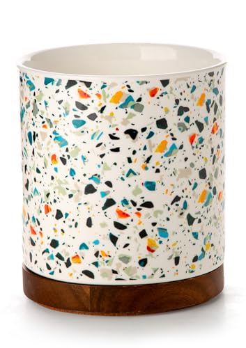 Ceramic Rotating Kitchen Utensil Holder for Countertop