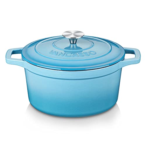 7.5 Qt Round Enameled Cast Iron Dutch Oven with Lid