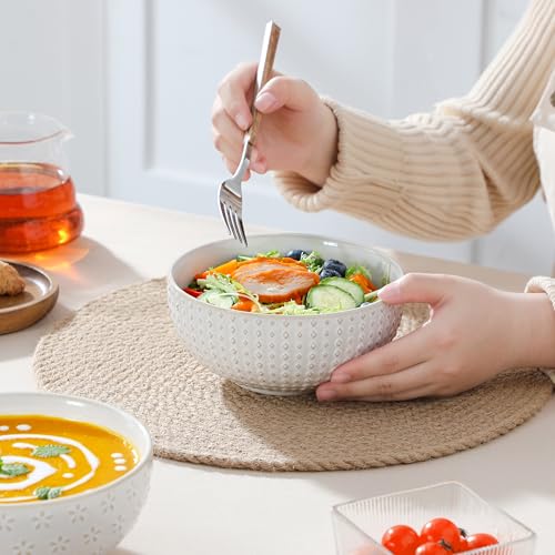 Cereal Bowls 30 Ounce Ceramic Soup Bowl for Kitchen (4 Count)