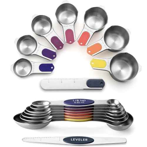 Magnetic Measuring Cups & Spoons Set of 15 (15 Count)