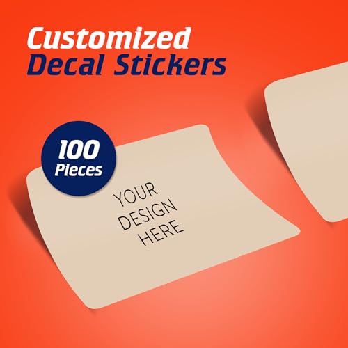 Custom Vinyl Stickers Your Image (100 Count)