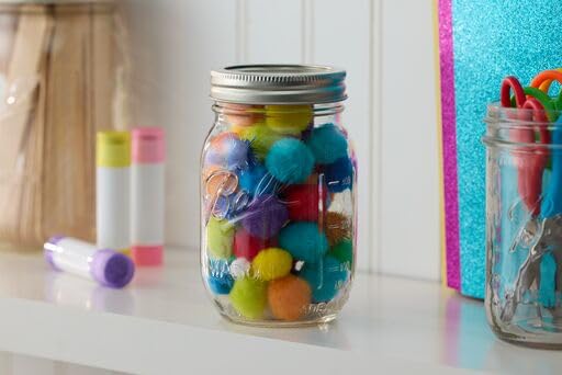 Regular Mouth Glass Mason Jars with Lids and Bands (176.3698 Ounce)