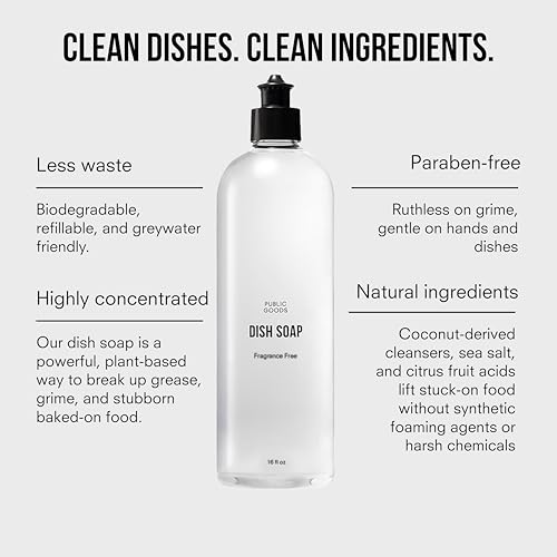 Natural Fragrance Free Dish Soap (16 Fl Oz)