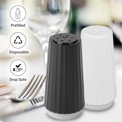 Disposable Salt and Pepper Shakers by Global Basics (24 Count)