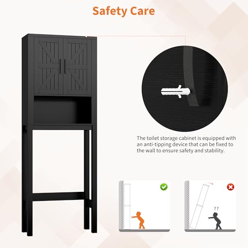 23.6 Inches Wide Toilet Rack with Over The Toilet Storage Cabinet