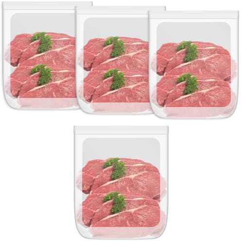 100% Silicone Flat Gallon Freezer Bags (4 Count)