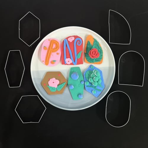 6 Pcs Geometric Plaque Cookie Cutter Set
