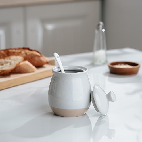10oz Sugar Bowl with Lid and Spoon