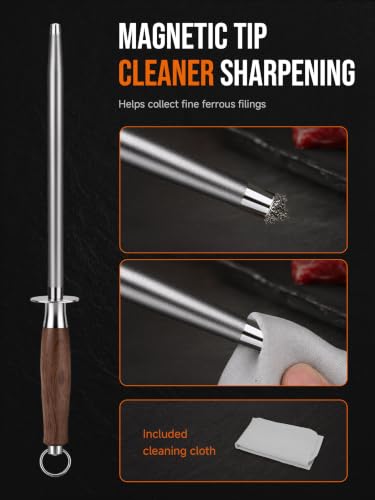 Diamond Knife Sharpener Rod