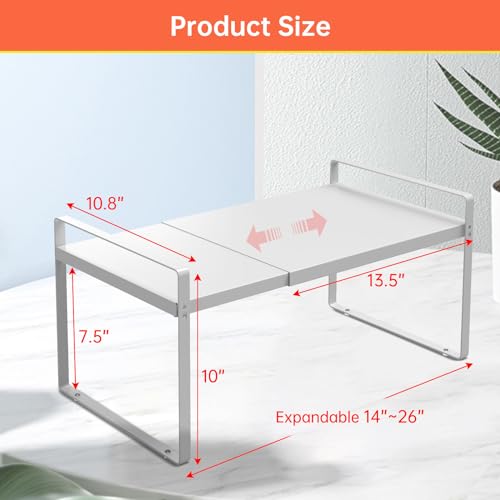 Expandable Cabinet Shelf Organizer for Kitchen 11" (2 Count)