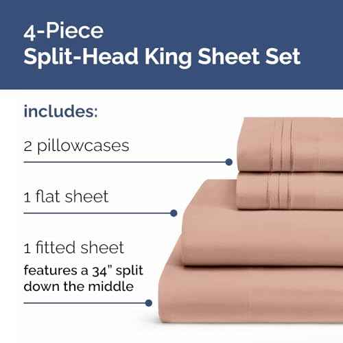 Flex Top Split Head King 4 Piece Sheet Set