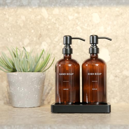 Amber Soap Dispenser Set (2 Count)