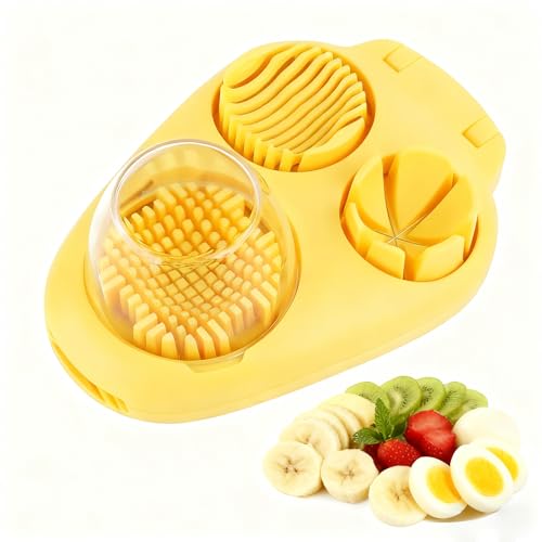 3‑in‑1 Hard Boiled Egg Slicer Cutter Dicer Chopper
