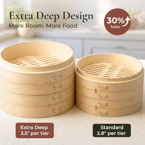 Bamboo Steamer Basket 12