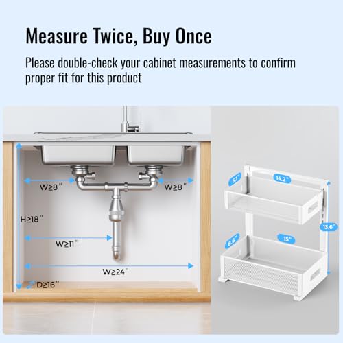 Full Metal Under Sink Organizer (2 Count)