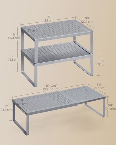 Spice Rack Expandable Kitchen Countertop Shelf (2 Count)
