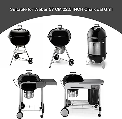 BBQ Griddle and Grate Combo Kit for Weber 22 inch Kettle Charcoal Grills