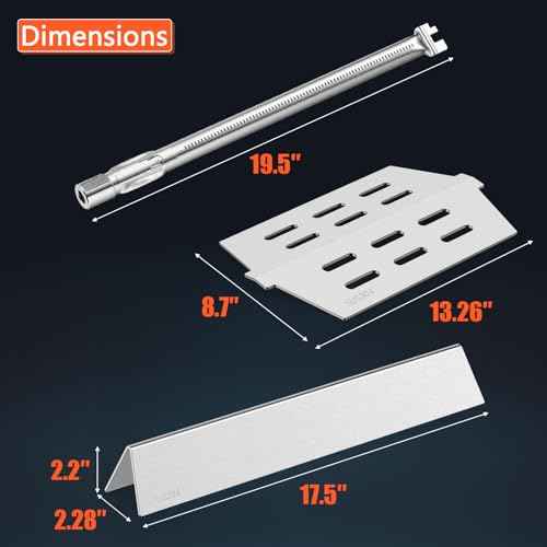 SUS304 Grill Parts for Weber Genesis 300 Series with Front Control Knob