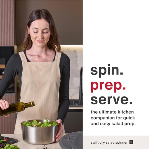 Swift Dry Stainless Steel Salad Spinner