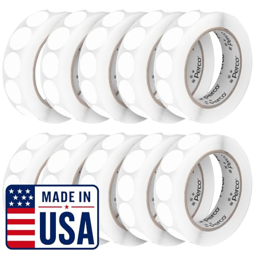 White Perforated Round Circle Dot Sticker 1 (10 Count)
