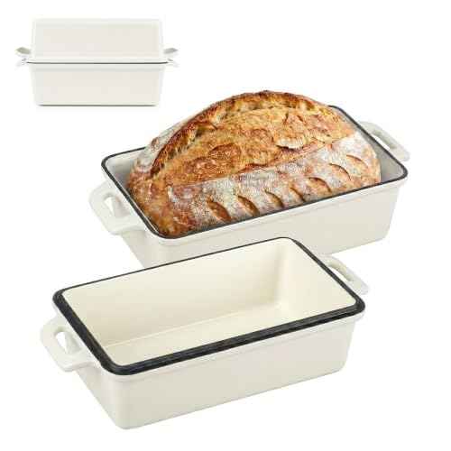 2 in 1 Enameled Cast Iron Bread Pan with Lid