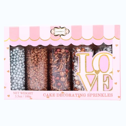Rose Gold Edible Cake Sprinkles Mix (5 Ounce)