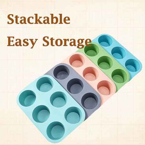 6 Cups Silicone Mini Muffin Pan Set