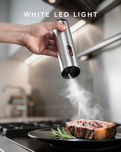 Electric Salt and Pepper Grinder Set Rechargeable (2 Count)