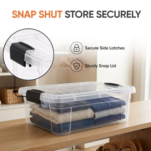 Storage Bins with Lids (5 Count)