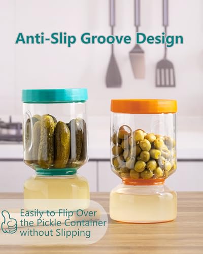 Pickle Jar with Strainer Flip (2 Count)