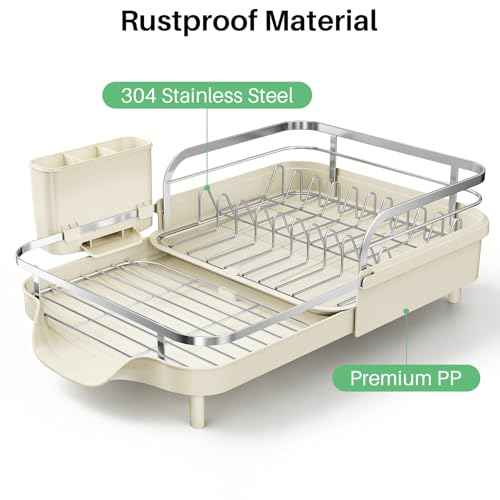 Expandable Dish Drying Rack for Kitchen Counter