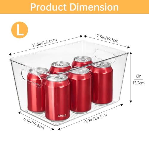 8 Pack Clear Storage Bins (8 Count)