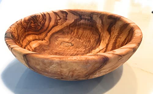 12" Artisan Olive Wood Serving Bowl