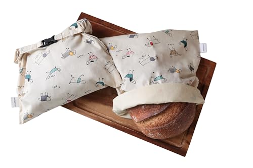 2 XL Beeswax Bread Bags for Homemade Bread