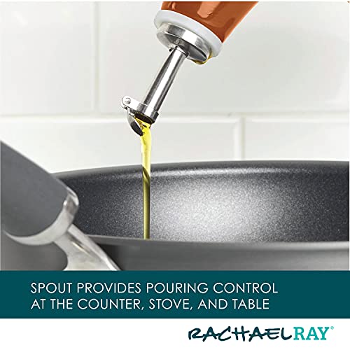 48466 Ceramic EVOO Oil and Vinegar Dispensing Bottle with Spout