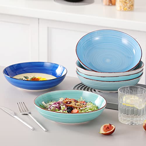 Bonita 38 oz Ceramic Pasta Bowls Set of 6 (6 Count)