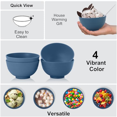 wheat straw dessert bowls 10oz set of 8