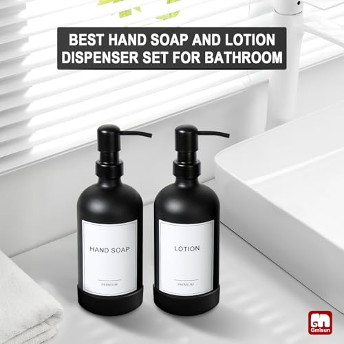 Black Soap Dispenser with Silicone Sleeve Boot (2 Count)