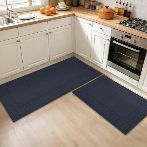 Kitchen Rugs Non Slip Washable 2PCS (10.83 Sq Ft)