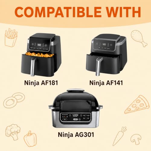 125Pcs Air Fryer Disposable Paper Liner for Ninja Air Fryer Pro AF141 (125 Count)