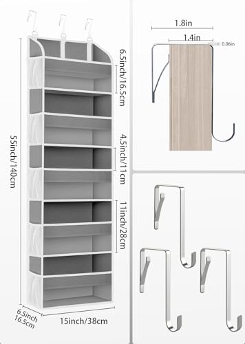 1 Pack Over The Door Storage Organizer with 5 Large Pockets