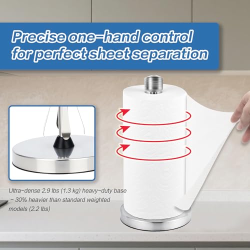 Stainless Steel Silver Paper Towel Holder Designed for Easy One