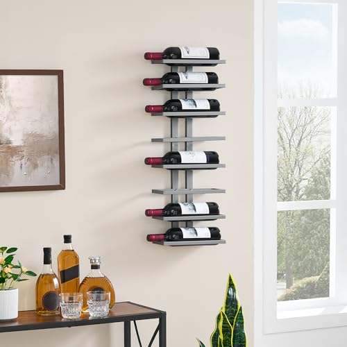 2 Set 8 Tier Wall Mount Wine Rack (16 Count)