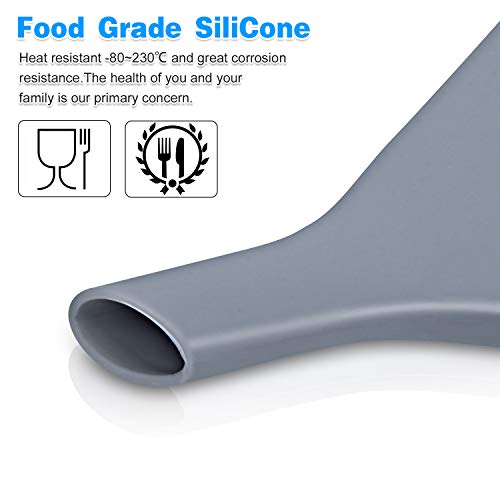 Fan Shaped Silicone Funnel for Filling Bottles Collapsible Funnel for Kitchen Use Foldable Funnels for Water Bottle Liquid Transter Food Grade for PowderFDA Gray
