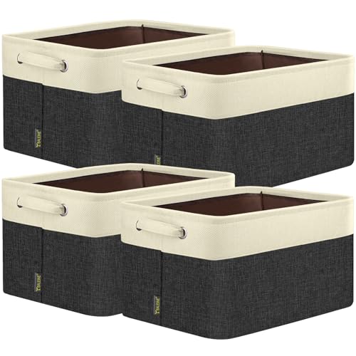 Fabric Storage Bins for Shelves (4 Count)